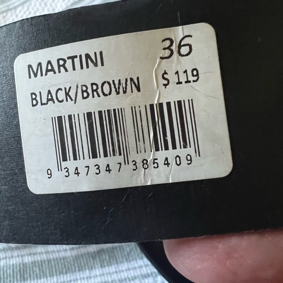 Aquila Leather Black Reversible Belt Size 36 - Picture 3 of 3